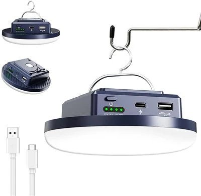 Camping-Lichter, tragbar, wiederaufladbar, über USB für den Außenbereich