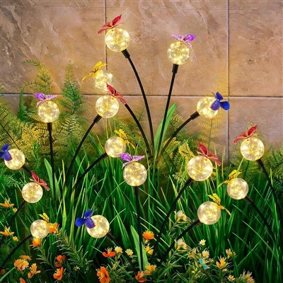 Solarbetriebene Gartenbeleuchtung, Glühwürmchen schwankend