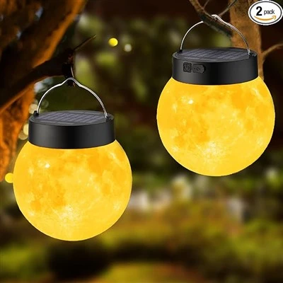 Solarbetriebene Garten-Mondlichter, wasserdicht, für den Außenbereich