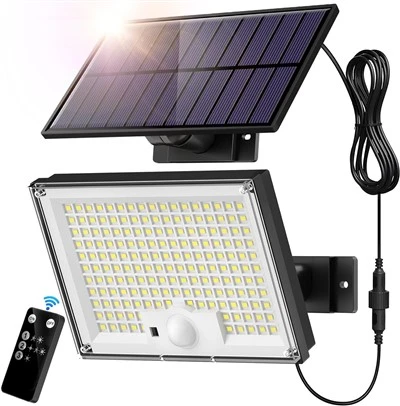 Solarbetriebene Wandleuchten IP65 172LED-Fernbedienungs-Bewegungssensor
