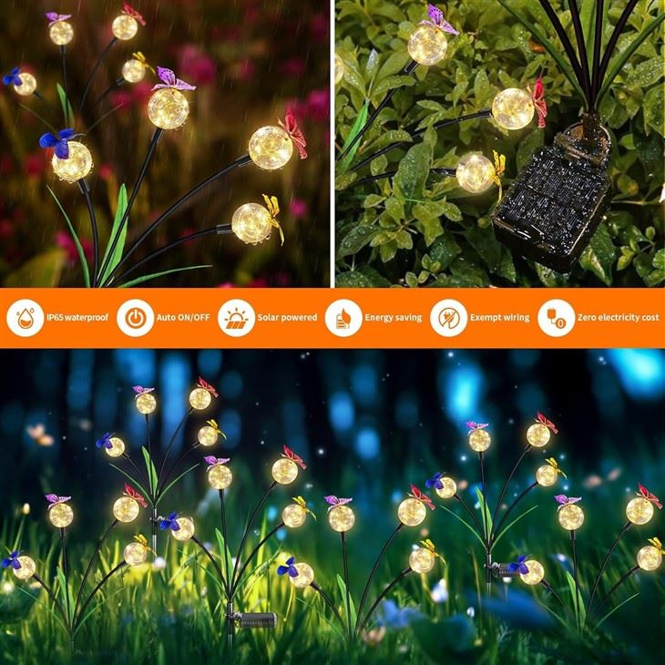 Solar Powered Garden Lights Firefly Swaying best